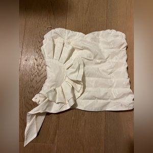 Express strapless white top